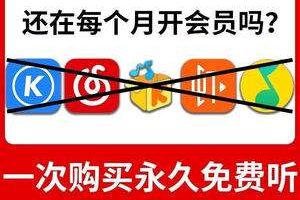 0成本永久音乐会员，多渠道变现实操