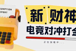 【高端精品】(新财神电竞)外面收费2980的电竞对冲电竞挂机项目，号称日赚500+【挂机脚本+详细教程】