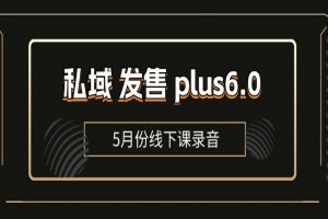 私域 发售 plus6.0【5月份线下课录音】/全域套装 sop流程包，社群发售工具套装模型