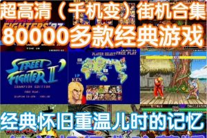 电脑PC街机游戏合集高清千机变Home模拟器Mame西游双截龙三国拳皇【虚拟资源】
