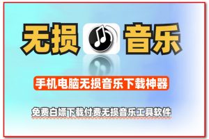 手机电脑双端无损音乐下载神器，支持导入歌单批量下载完全免费体积小巧付费音乐下载工具手机电脑双端软件白嫖