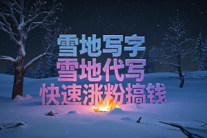高需求定制雪地写字雪地代写升级版来了 快速涨粉赚收益
