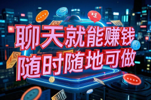 聊天赚钱，随时随地可做，矩阵放大收益，单账号日入100+