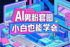 AI男粉套图小白也能学会项目可以长期持有