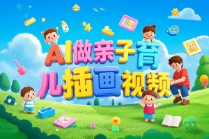 AI做亲子育儿插画原创视频一键多平台发布轻松破播放涨粉免费工具软件