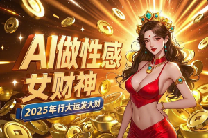 新年快乐迎财神！免费AI打造魅力性感女财神，2025年财源滚滚，好运连连！