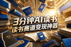 读书赛道 AI 变现神器，3 分钟生成思维导图+读书卡片，一天学完 N 本书