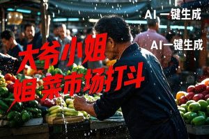 AI制作广场大妈、大爷小姐姐多场合打斗原创视频用免费AI工具软件