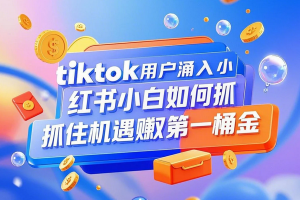 tiktok用户涌入小红书，如何利用信息差快速起号，小白如何抓住机遇赚取收益