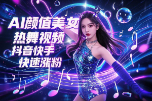 AI颜值美女热舞视频制作抖音快手破播放快速涨千粉免费AI工具软件