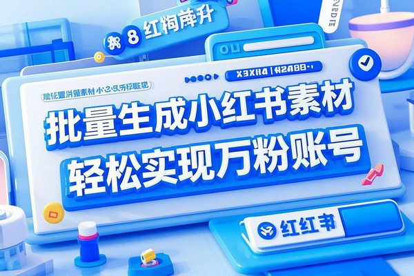 AI批量生成小红书素材轻松实现万粉账号