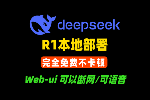 DeepSeek R1 本地部署 web-ui 可以断网、可语音，完全免费不卡顿，开源AI大模型