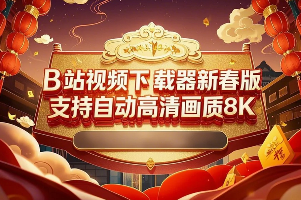 B站视频下载器新春版 多线程下载支持自动高音质超清画质8K