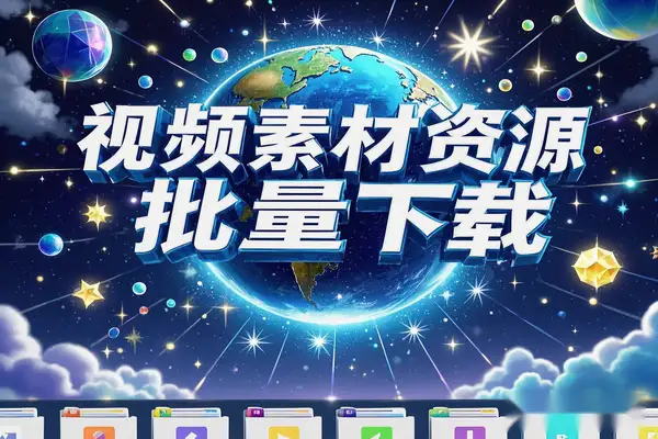 视频素材资源搜索解析批量下载助手