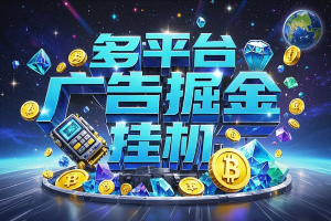 【多平台广告挂机神器】批量多开自动提现，日赚30+无限矩阵变现！