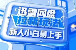 【迅雷网盘拉新玩法】新人小白最易上手，轻松实现稳定转化高收益！