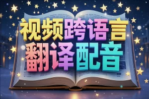 视频跨语言翻译配音工具，支持50+语言，精准翻译、双语字幕及自然发音！