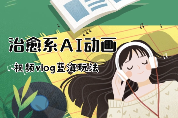 治愈系AI动画Vlog教程， 蓝海玩法，轻松变现攻略！