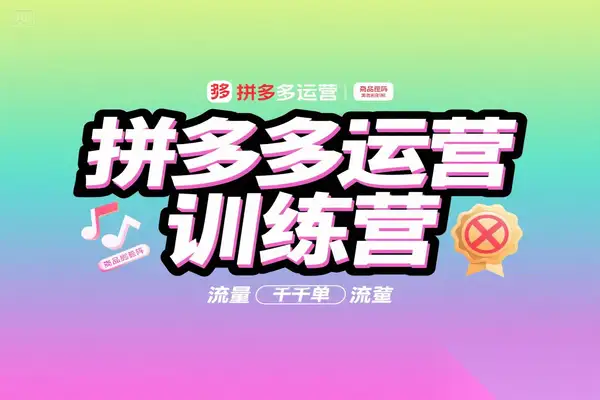 【拼多多运营秘籍】拼多多运营训练营：从店铺到流量，迈向日销千单
