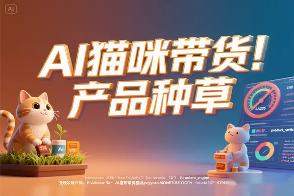 AI猫咪带货视频攻略，小红书萌宠赛道高效变现指南