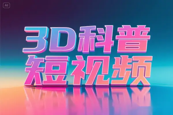 3D科普短视频创收指南：知名博主系统课，从创作到变现全覆盖