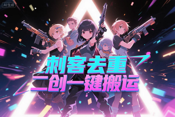 刺客短视频去重二创一键搬运神器卡笔记搬运助手