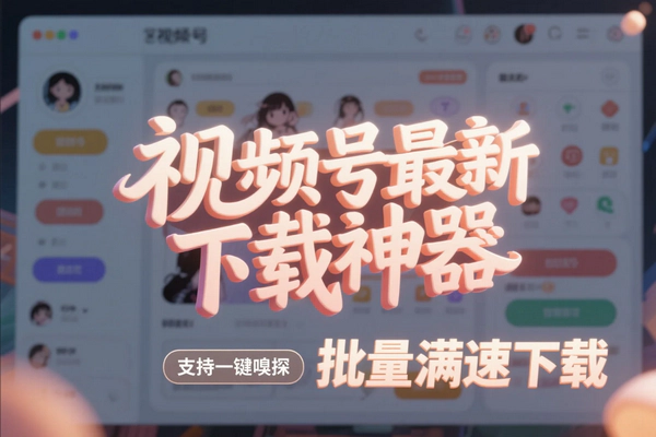 2025 视频号下载神器：哒哒视频下载器，一键嗅探批量满速下载