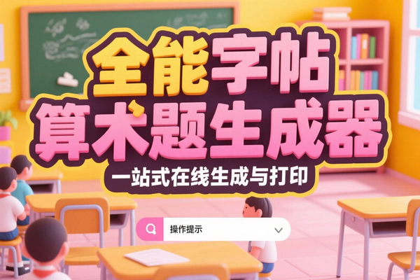 全能字帖算术题在线生成器：轻松生成，高清下载打印