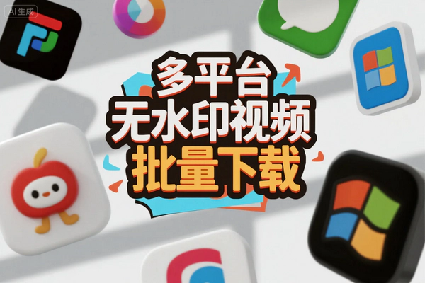 多平台无水印视频批量下载神器，自媒体人必备免费工具
