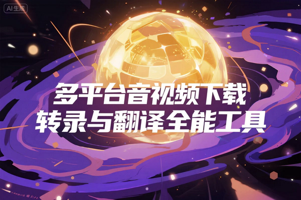 多平台音视频下载、转录与翻译全能免费工具