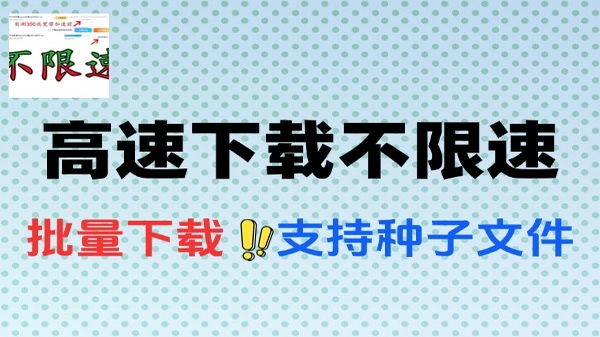 批量下载神器：支持3000链接+种子文件高速不限速下载