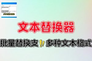 超强文本替换器：多格式批量文本内容精准替换神器