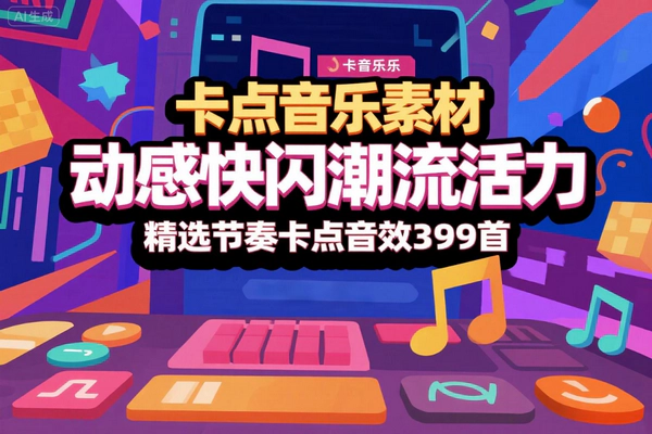 399首卡点剪辑音效素材大放送，自媒体动感视频必备！