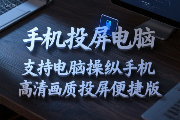 一键手机投屏电脑，支持电脑操纵手机，高清画质投屏 escrcpy 便捷版