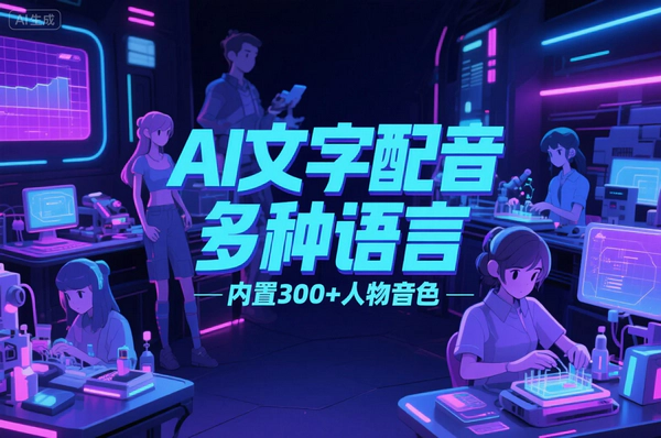 AI文字转语音配音神器：300+语音风格，免费商用无忧