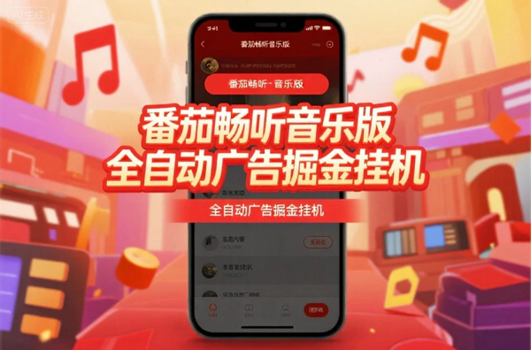 番茄畅听音乐版挂机项目，全自动赚金币日入20+，附脚本教程！