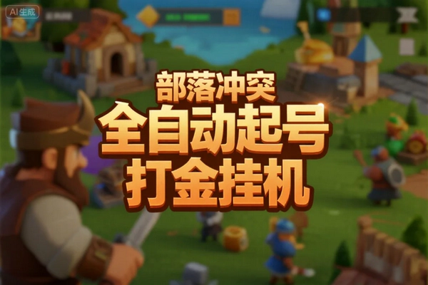 部落冲突挂机新策略：全自动起号打金，零封禁轻松月入过万！