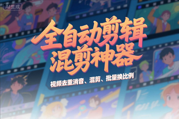 AutoCutVideo：免费Ai自动剪辑神器，一键高效处理视频去重混剪