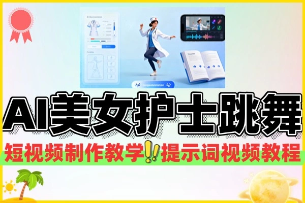 AI美女护士跳舞短视频制作全攻略：提示词+教程助你流量飙升