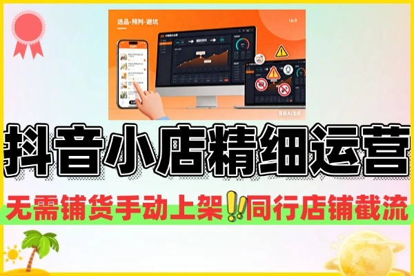 抖音小店半精细化课程：5分钟选品，精准预判爆款周期