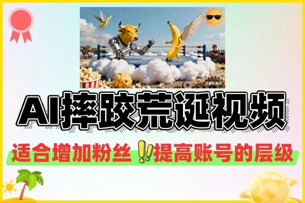 AI大黄牛摔跤搞笑荒诞视频：流量爆款制作秘籍