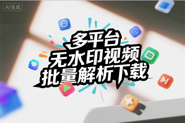 多平台无水印视频批量下载工具，高效获取自媒体素材