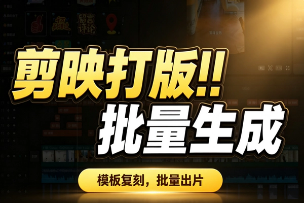 剪映批量剪辑_自动混剪原创视频_剪映打板教程_房地产装修视频制作