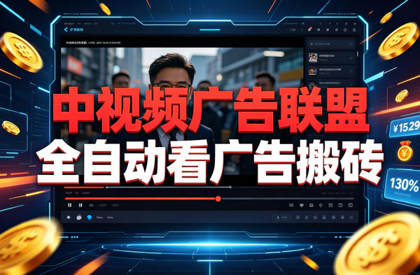 中视频广告联盟协议版-全自动挂机看广告软件教程