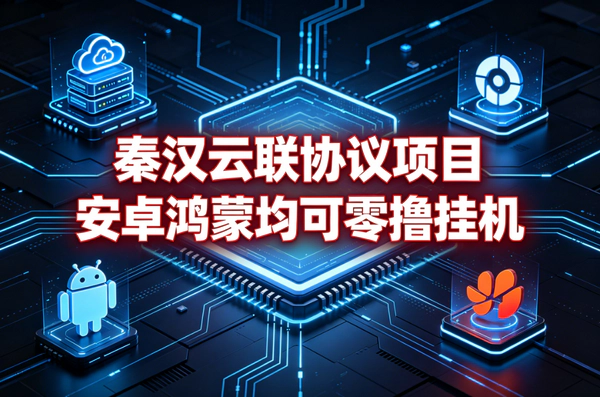 秦汉云联协议项目保姆级实操:零撸挂机攻略,安卓鸿蒙手机都能跑