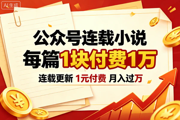 公众号小说付费阅读变现_日入过万的连载赚钱模式拆解