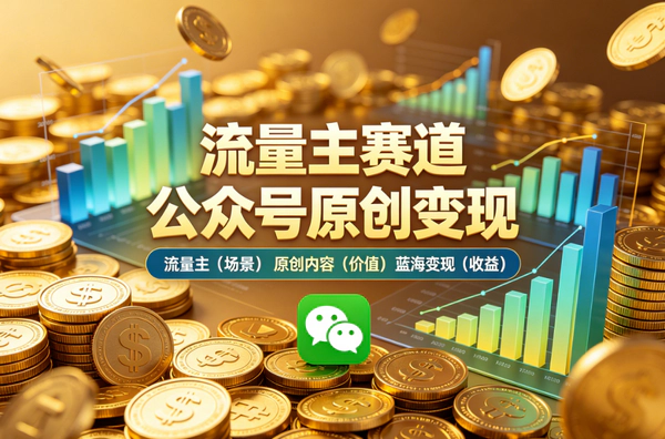 公众号流量主变现实战课｜15个蓝海赛道AI产文，新手单号月入5000可矩阵放大