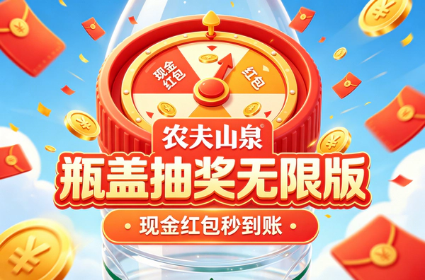 2026农夫山泉瓶盖抽奖怎么玩？无限版红包秒到账每天5次