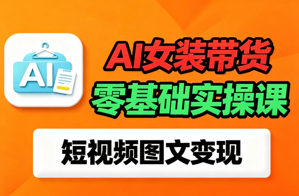 2026最新AI女装图文带货教程_零基础保姆级实操直接上手出单
