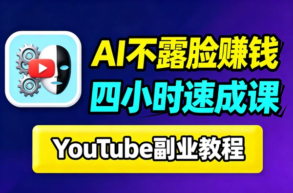 AI无面YouTube创收教程_4小时从零学会不露脸YouTube频道运营爆款选题持续变现